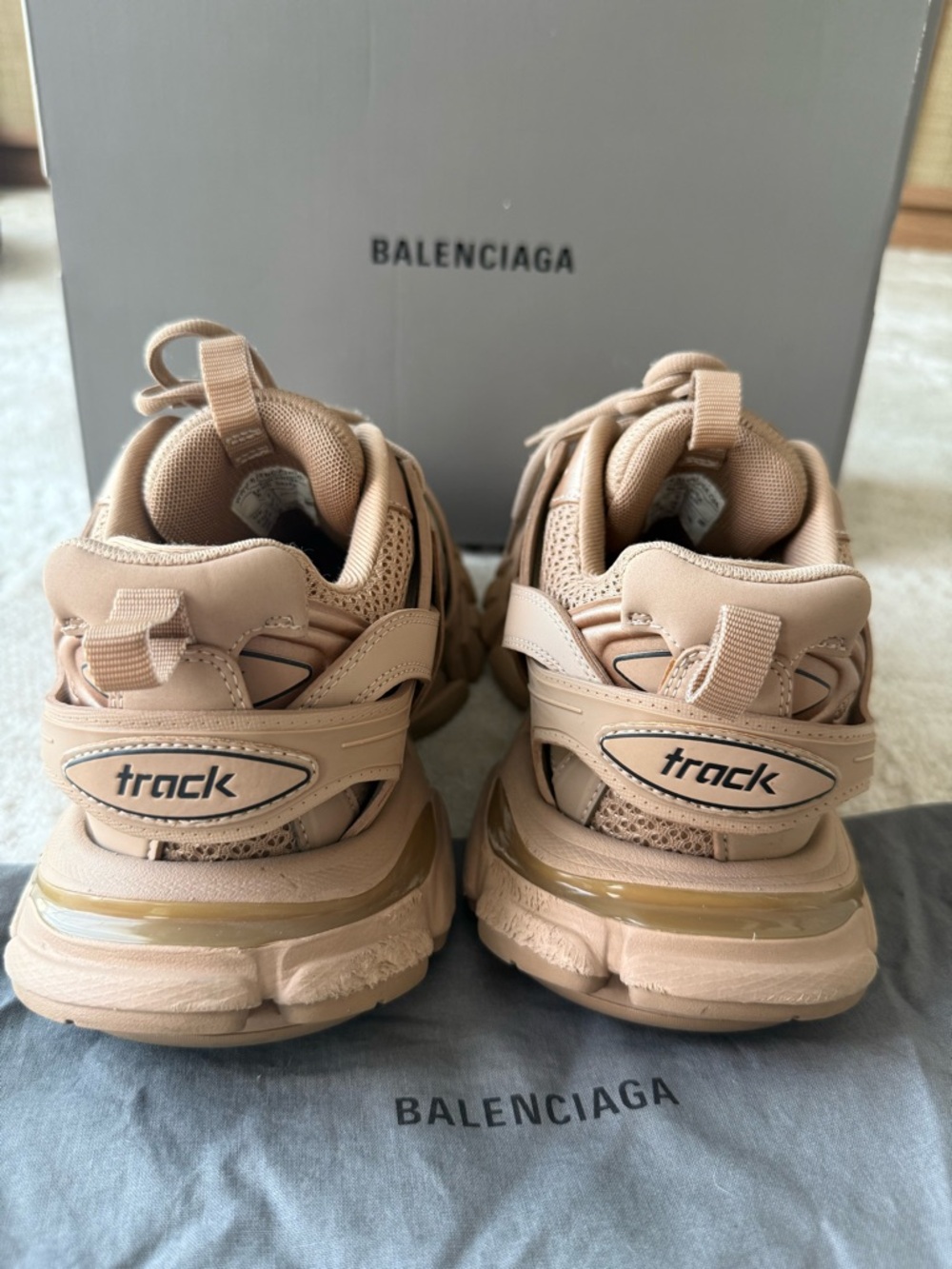 Balenciaga Track Sneakers – Size 39 – Beige/Nude – With Box - Picture 3 of 5